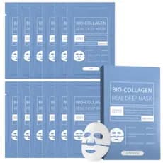 12 Pacotes de Máscara Facial de Colágeno Bio-Colágeno Real Deep Mask, Máscara Noturna Envolvente de Colágeno, Máscara de