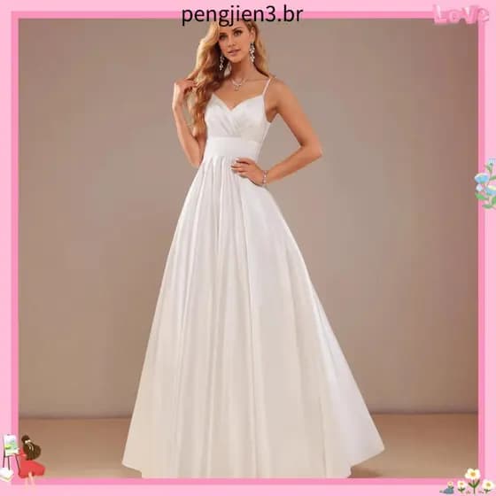 Vestido Branco Noiva Civil Midi Tule Poá Elegante #T9
