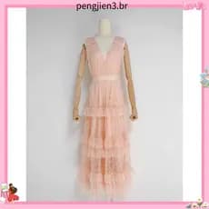 vestido madrinha festa formatura gola alta ref067