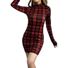 Commuter simples vestido de cintura estreita feminino Drape Anti-rugas temperamento respirável saia de comprimento médio