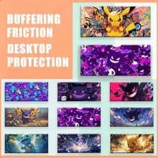 Grande Pokemon Gengar Vermelho Grafite Gaming Mouse Pad Base Antiderrapante De Alta Precisão PC Notebook Gamers