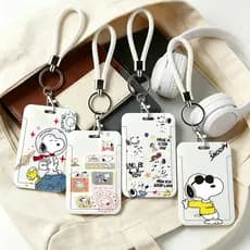 Estojo De Cartão Impresso Snoopy Bonito , Capa Deslizante Portátil Para Armazenamento Diário De Estudante