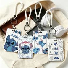 Estojo Para Cartão De Identificação Kawaii Stitch , Capa Protetora Durável Cartões Escolares , De Controle De Acesso E E