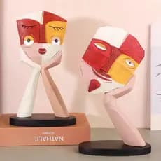 escultura decorativa decoração minimalista para sala decoração estante centro de mesa presente criativo
