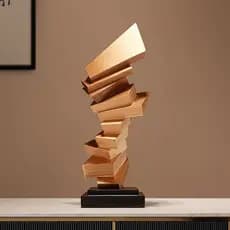escultura decorativa decoração sala luxo dourado decoração estante centro de mesa decorativo presente criativo