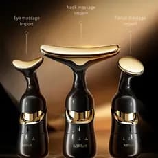 Massageador Facial 3 em 1 para Cuidados com a Pele, Dispositivo de Firmamento e Lifting Facial, Massagem para Pescoço, R