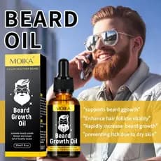 Óleo para crescimento de pelos faciais e barba de 30ml para homens, óleo nutritivo para barba espessa, macia e suave, cu