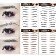 Adesivos de Sobrancelha 6D à Prova d'Água, Maquiagem Duradoura, Cosméticos para Sobrancelhas com Efeito de Cabelo, Model