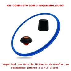 KIT REPARO PANELA DE PRESSÃO 4,5 LITROS BORRACHA,PINO E VÁLVULA–MULTIUSO (FECHAMENTO INTERNO)