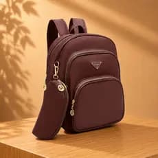 Mochila Feminina Elegante Antifurto Resistente à Água com Estojo Porta Objetos para Dia a Dia 50017-1