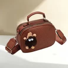 Bolsa Feminina Alça De Gorssa Transversal  com Pompom v083