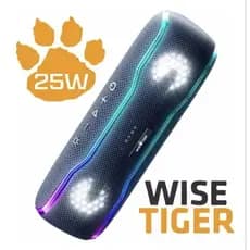 Caixa de Som WISE TIGER F10 25W Estereo, IPX7 Bluetooth 5.3 Portátil