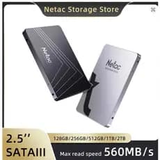 Netac-Disco rígido SSD Case de Alumínio SATA 3, 2,5 ", 4TB, 2TB, 1TB, 512GB, 256GB, 128GB, SATA 3, HD, AHCI