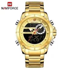 Relógio Masculino Naviforce 9163 com Display Dual Quartz e LED