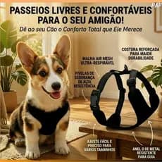 Peitoral Colete para Cães e Gatos Mesh Respirável Ajustável Anti-puxão Conforto Premium XS ao XL