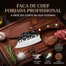 Faca Chinesa de Corte e Picada, Multiuso para Carnes e Legumes