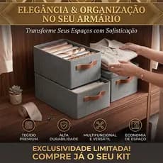 Cesto organizador cinza de grande capacidade para roupas, caixa dobrável para guardar roupas com alça