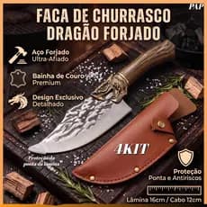 Faca profissional para desossar em aço de alto teor de carbono e aço inoxidável   Corte, forjada à mão