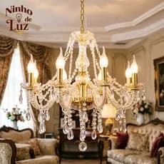 Lâmpada de teto LED lustres luxo Doppler light Adequado para casamento festa sala de estar sala de jantar