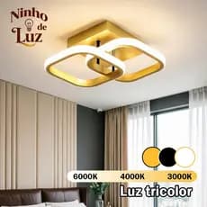 Luminaria De Teto Plafon LED Luzes Decorativas Moderna Econômica com Luz Suave Ideal Para Sala Jantar Quarto Corredor