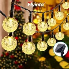 Flyinta 5/7/12M LED Solar Varal De Luzes Iluminação Luzes De Natal Externa Decoração For Gambiarra Casamento Jardim