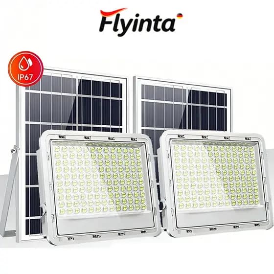 Flyinta Pró Enorme Brilhante Refletor Led Lâmpada Solar 100000W Luz De Led IP67 à Prova D'Água Externas
