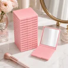 Kit 15 Espelhos Compactos De Bolsa Para Maquiagem Portátil Com Pedestal/Apoio Mesa