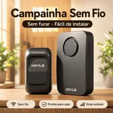 Campainha Sem Fio Para Casa Loja Idoso Sem Furar Sinal Estável 1 Kit