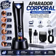 Aparador de Cabelo e Pelos Corporal Turbo à Prova d'Água  aparador com luz