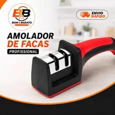 Amolador de Facas Manual Afiador Profissional Cozinha Fácil e Prático