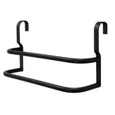 Suporte Duplo Para Toalhas Preto Fosco De Luxo Moderno Minimalista Organizador De Banheiro Toalheiro
