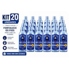Kit 20 Unidades Tônico Capilar Antiqueda 120ml Serum de Crescimento Dom Pelo Cabelo Barba Sobrancelha