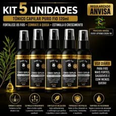 Kit 5 X Tônico Capilar Pro Barber MinoxDNACapilar Spray 120ml Crescimento Barba Cabelo Rápido Envio Imediato