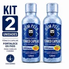 2 Tônico Capilar Dom Pelo ORIGINAL 120ml - Previne a Queda Capilar Para Barbas Cabelos e Sobrancelha