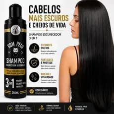 Shampoo Escurecedor de Cabelo preto absoluto para cabelos grisalhos Santo Barbudo
