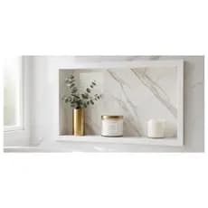 Nicho CALACATA GOLD Prateleira Para Banheiro  Porcelanato  60x30 Borda De Alumínio-ENVIO IMEDIATO