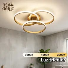 Plafon LED Moderno Anéis Acrílico Luz Decorativa para Sala Quarto Cozinha e Sala de Jantar（110-220V）