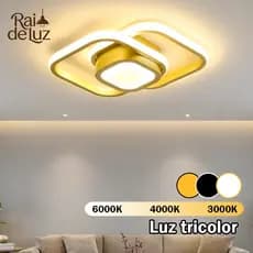 Lustre Luminária LED De Teto Moderno 3 Cores Fácil Instalação para Sala Jantar Quarto e Cozinha（110-220V）