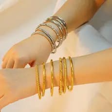 Pulseira de moda de aço inoxidável estilo retrô simples pulseira de aço titânio de alta qualidade estilo estoque pronto2