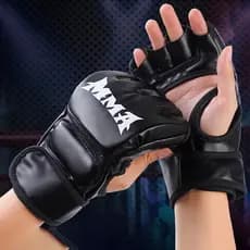Luvas de boxe de meio dedo, versão reforçada para sparring de MMA, adequadas para adultos, fitness de combate FDEN