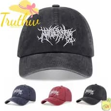 Bonés De Beisebol Bordados TRUTHW , Viseiras Ajustáveis , Boné Desbotado Desgastado , Chapéus Lavados Hip-hop