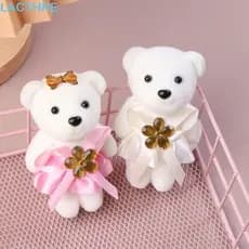 LACTHRE 10 Pçs/set Urso Brinquedos De Espuma De Pelúcia , Boneca Dos Desenhos Animados Mini Buquê De Flores De 10cm