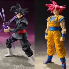 Goku Vermelho/Preto Rosa Dragon Ball Z Super 15cm Modelo Móvel + Acessórios Figura Móvel MXTS TAED