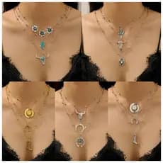 Conjunto de Colar Estilo Cowboy Ocidental Vintage com Cabeça de Vaca, Turquesa, Chapéu de Veludo e Cordão para Pescoço