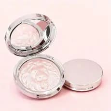 Pó Iluminador Luxury Pearl Shimmer , Rosa , 14g , Paleta De Maquiagem Perolada De Longa Duração Para Rosto E Corpo , Bri