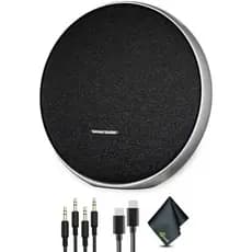 Pacote De Alto-Falante Estéreo Portátil Harman Kardon Onyx Studio 9 (HKOS9BLKJN) Incluindo : Cabo Auxiliar 2X , Fonte De