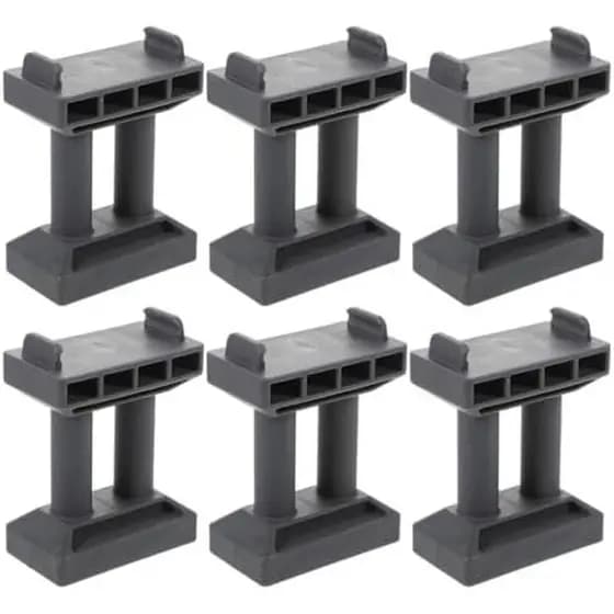 Zerodeko 6PCS Pretend Train Bridge Pier-Suportes De Trilho Empilháveis Para Trens De Madeira , Acessórios Ferroviários D