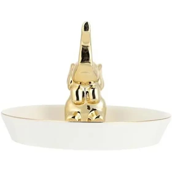 Bandeja Organizadora De Cerâmica Baluue , Design De Elefante , Prato De Anel Decorativo Para Mulheres , Armazenamento E