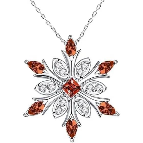 Feminino 925 Prata Esterlina Cristais Azuis Floco De Neve Pingente Moda Colar Clavícula Corrente