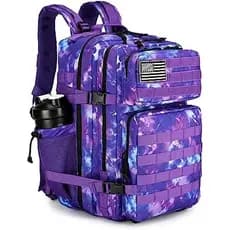 Lovelinks21 Mochila Tática De Assalto 45L Pacote De 3 Dias Com Impermeável Molle Para Mochilas Táticas (Vermelho)
